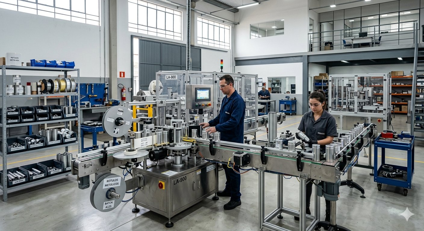 Serviços e equipamentos para rotulagem industrial com atuação no setor metalúrgico